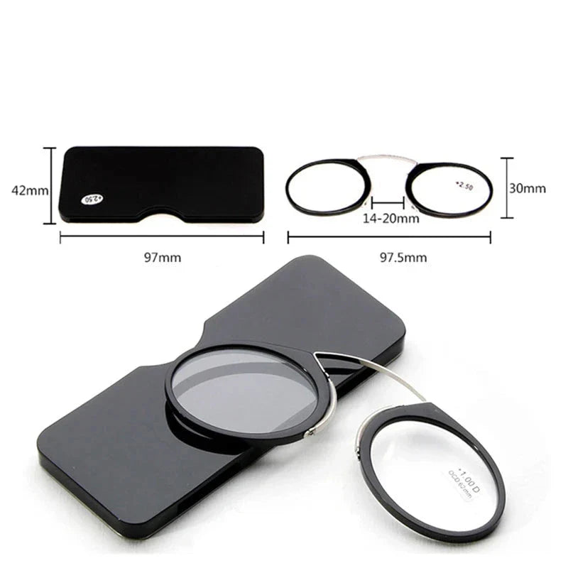 Óculos de Leitura Portátil Ultraleve com Clipe - Compacto e Prático