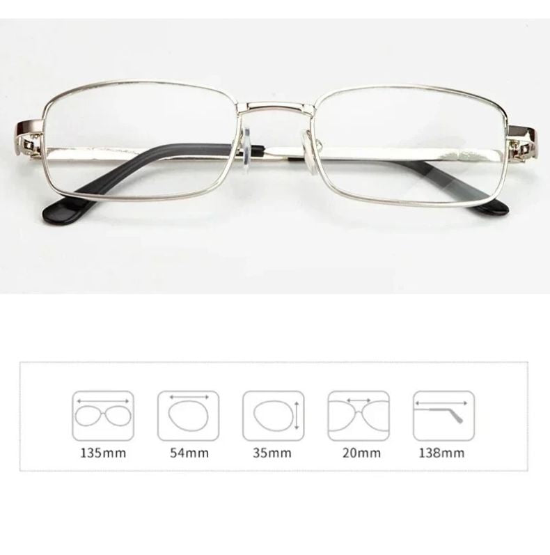 Óculos de Leitura Unissex com Armação de Liga e Lentes HD