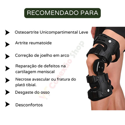 Estabilizador de Joelho Articulado Ajustável - Joelheira