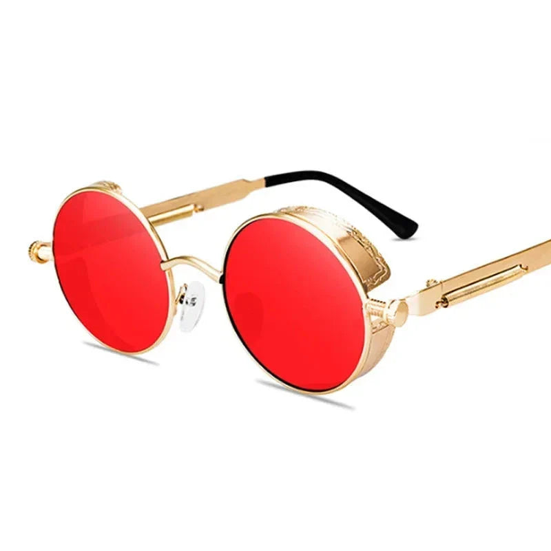 Óculos de Sol Steampunk Redondos - Estilo Retro Unissex